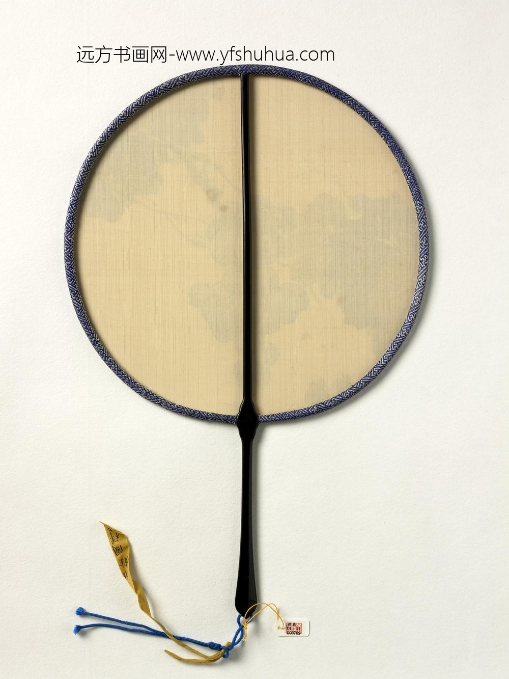 清人画葡萄成扇-