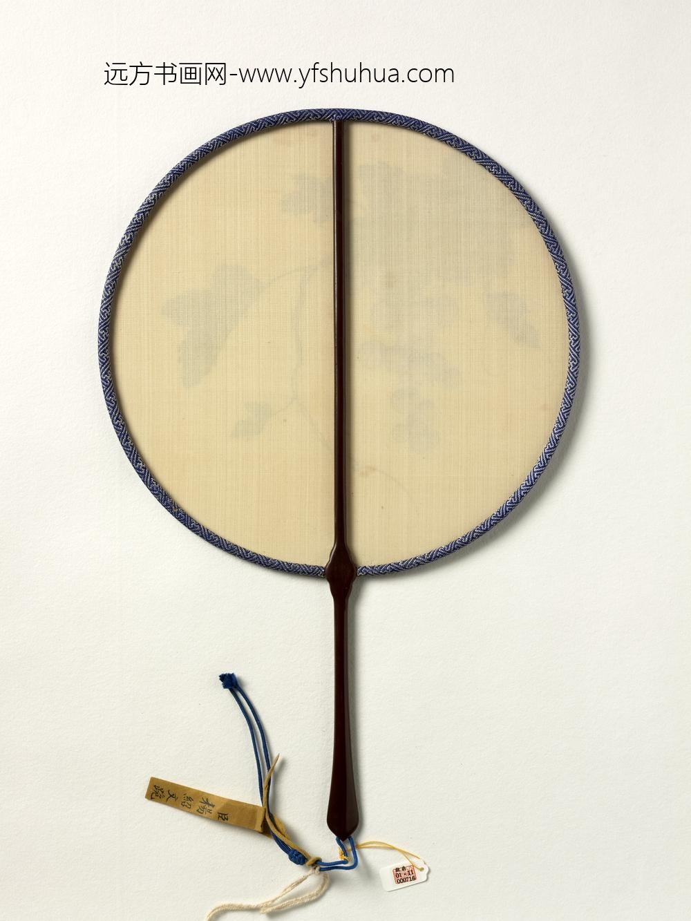 清人画葡萄成扇-