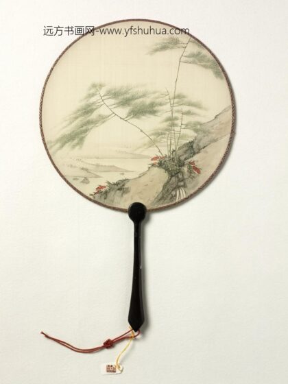 清人翠竹灵芝成扇 1.jpg