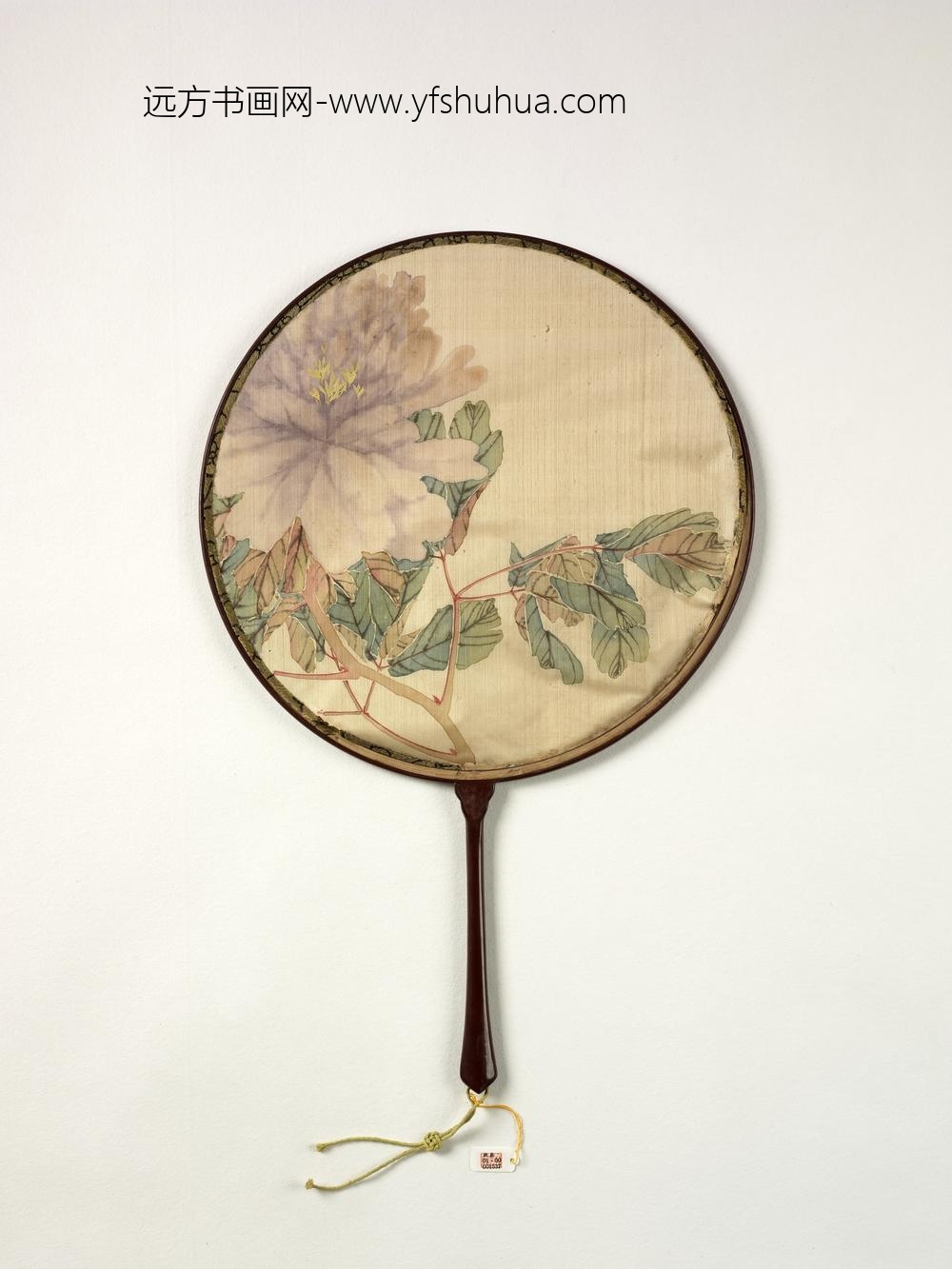 清人花卉成扇-