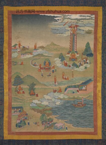 清佛传图唐卡轴.jpg