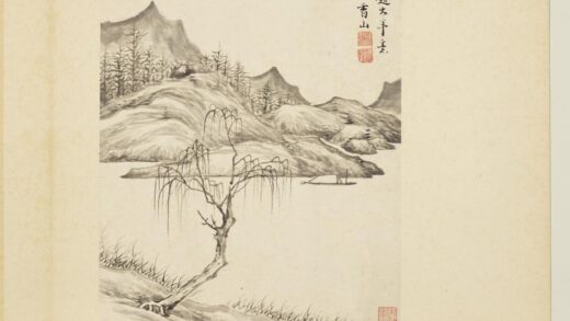 清恽向仿古册 仿赵大年山水.jpg