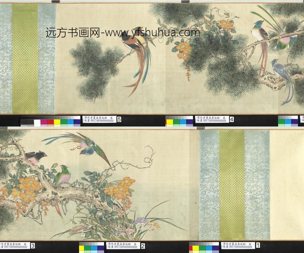 清沈贞画益寿延龄卷