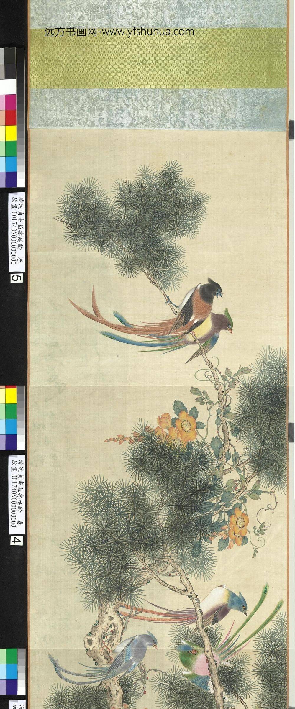 清沈贞画益寿延龄卷_