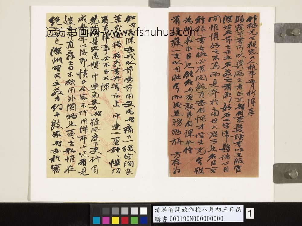 清游智开致作梅八月初三日函-