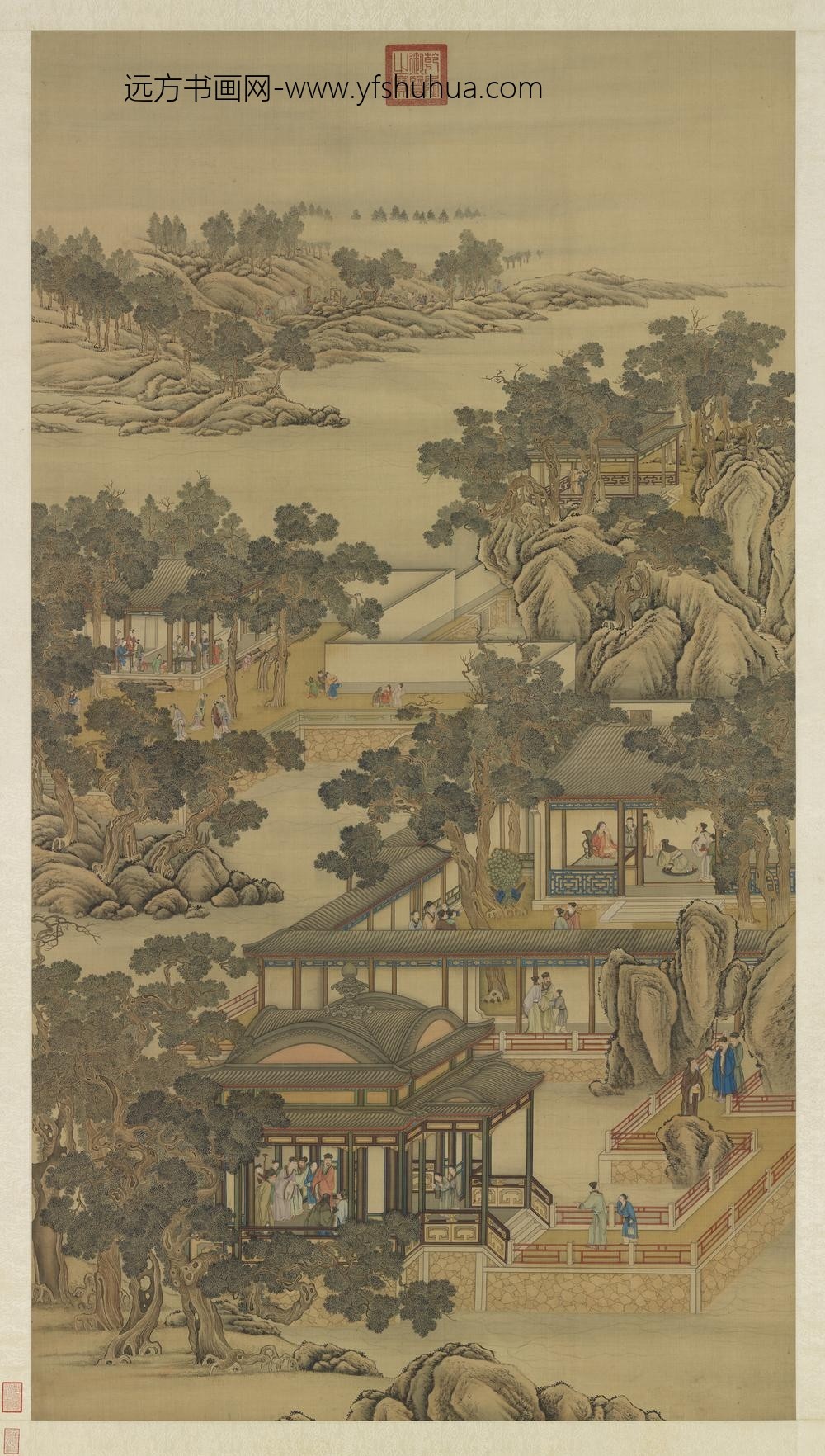 清画院画十二月月令图十一月轴