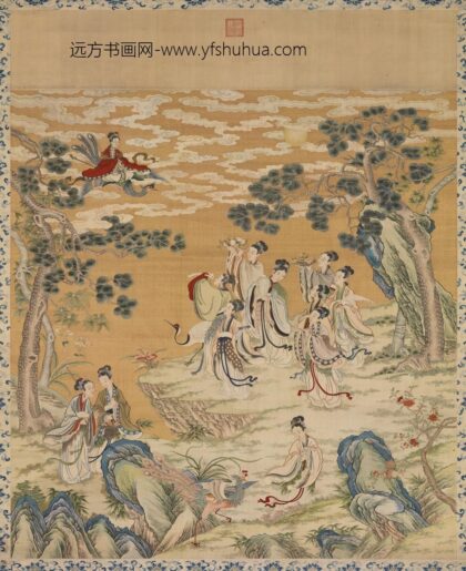 清缂丝群仙祝寿轴.jpg