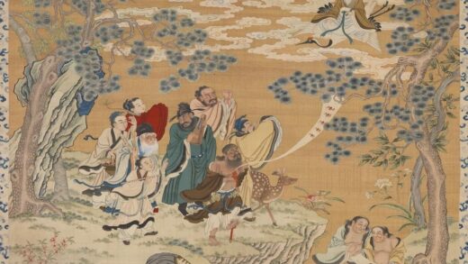 清缂丝群仙祝寿轴.jpg