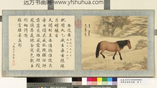 清群臣赞御马图册 清人安俊黄.jpg