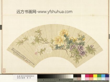 清花卉画册册 清张莘碧桃月季.jpg