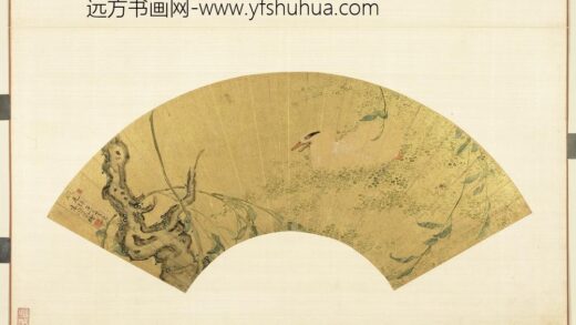 清花卉画册册 清朱滦柳鸭.jpg