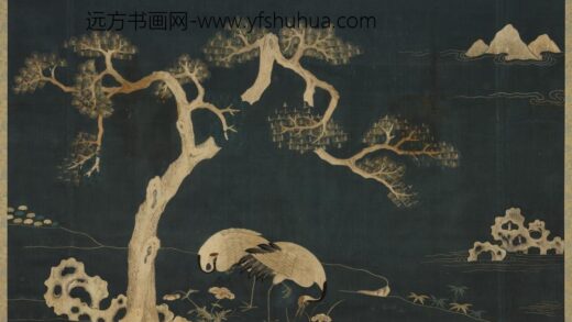 清露香园仿宋绣松鹤轴.jpg