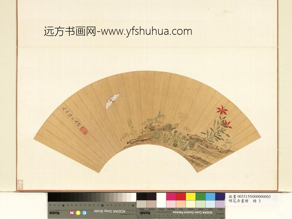 花卉画册册-明文俶花卉草虫