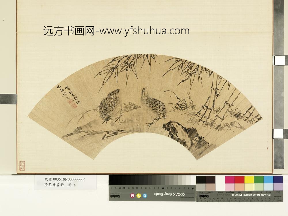 花卉画册册-明盛绍先墨竹