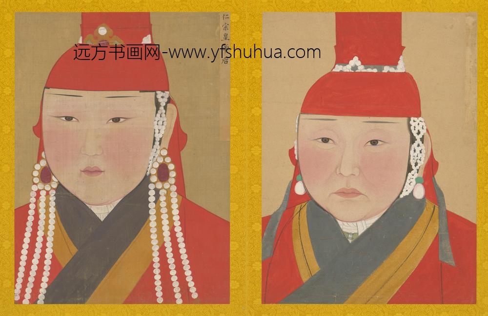 YR-元代-佚名-元人画元后妃太子像册-()