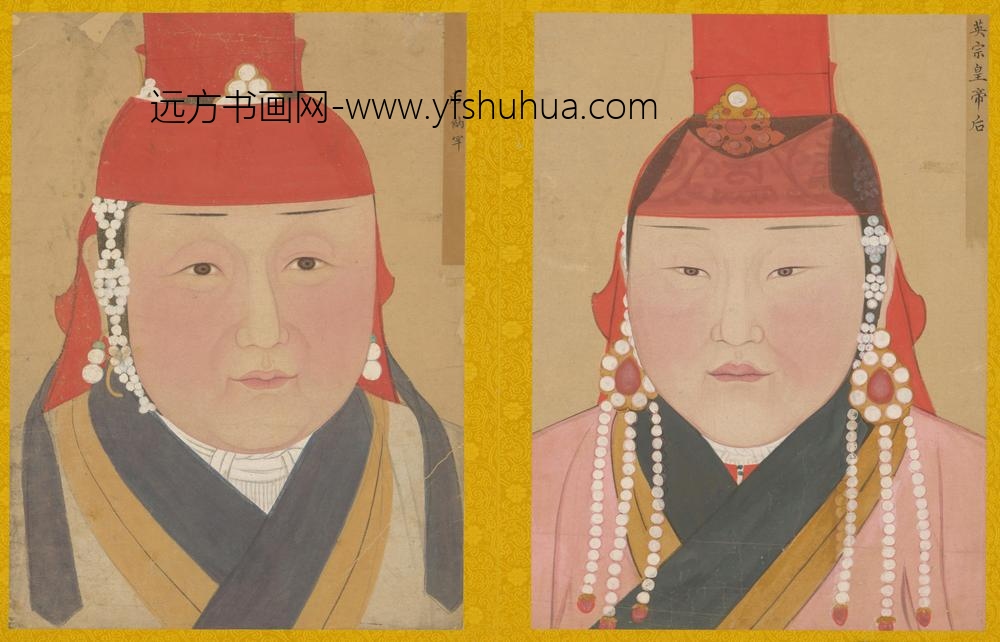 YR-元代-佚名-元人画元后妃太子像册-()
