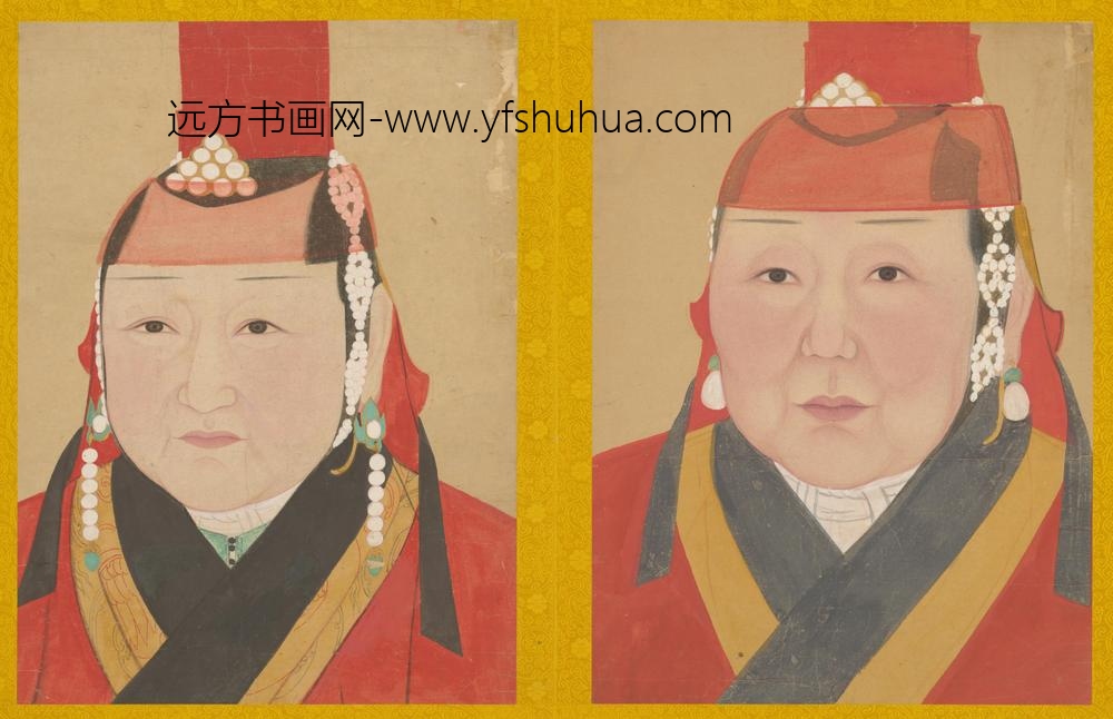 YR-元代-佚名-元人画元后妃太子像册-()