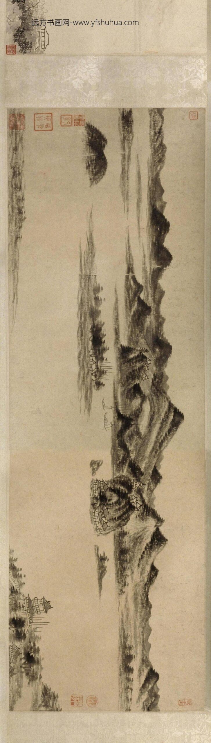 严绳孙等京口三山图卷_