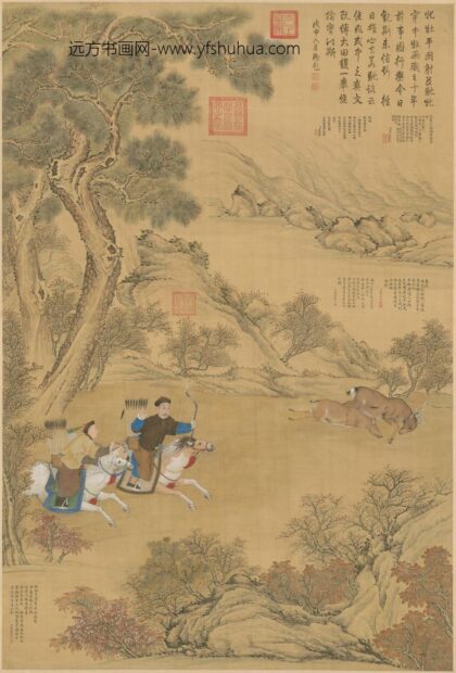 乾隆皇帝一箭双鹿图.jpg