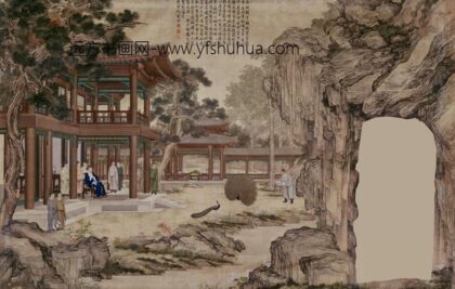 乾隆观孔雀开屏贴落.jpg