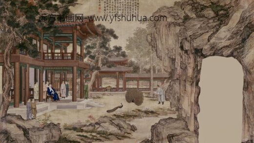乾隆观孔雀开屏贴落.jpg