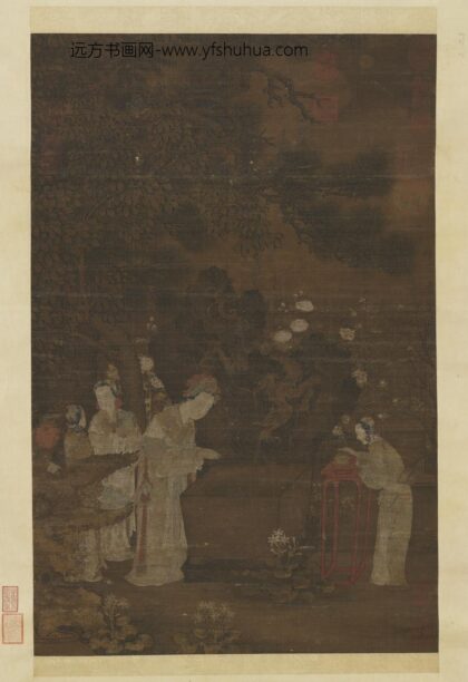 五代人浣月图轴.jpg