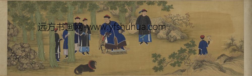 亲藩围猎图卷