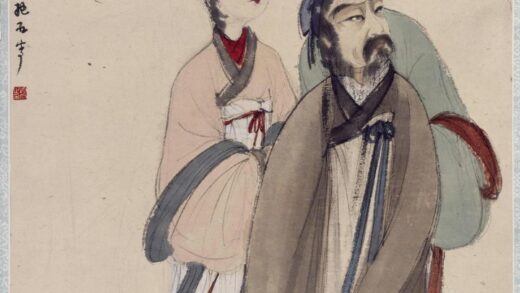 傅抱石东山携姬图轴.jpg