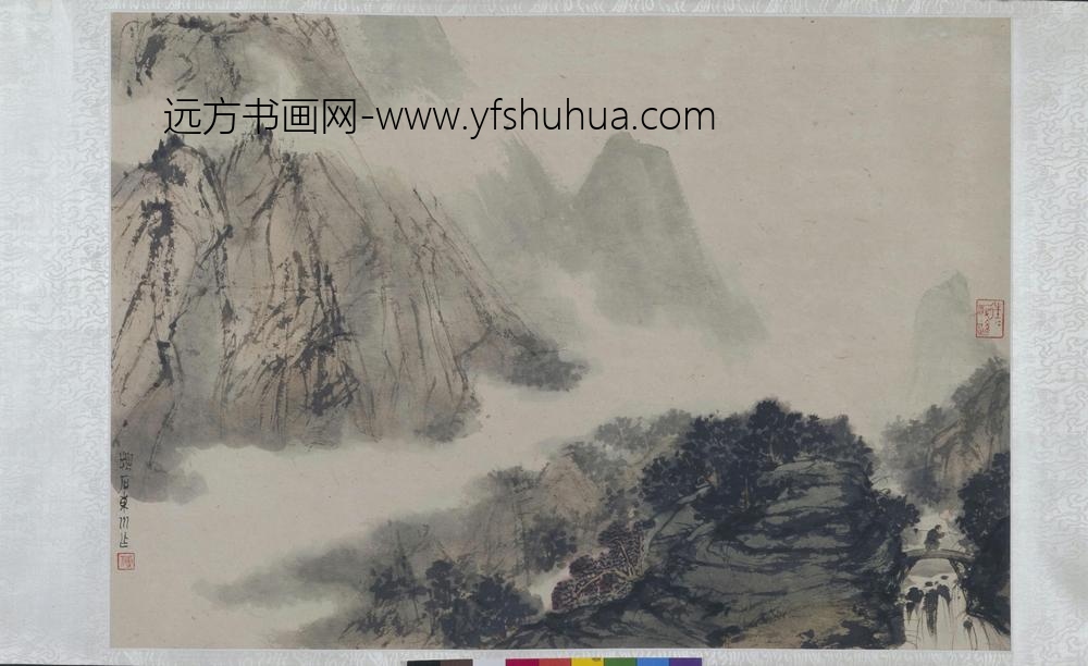 傅抱石日暮归庄图卷