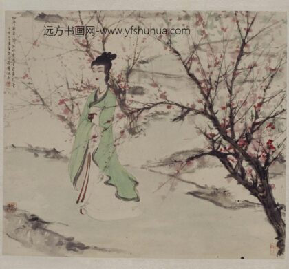 傅抱石桃花仕女图轴.jpg
