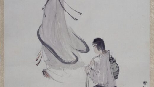 傅抱石渊明沽酒图轴.jpg
