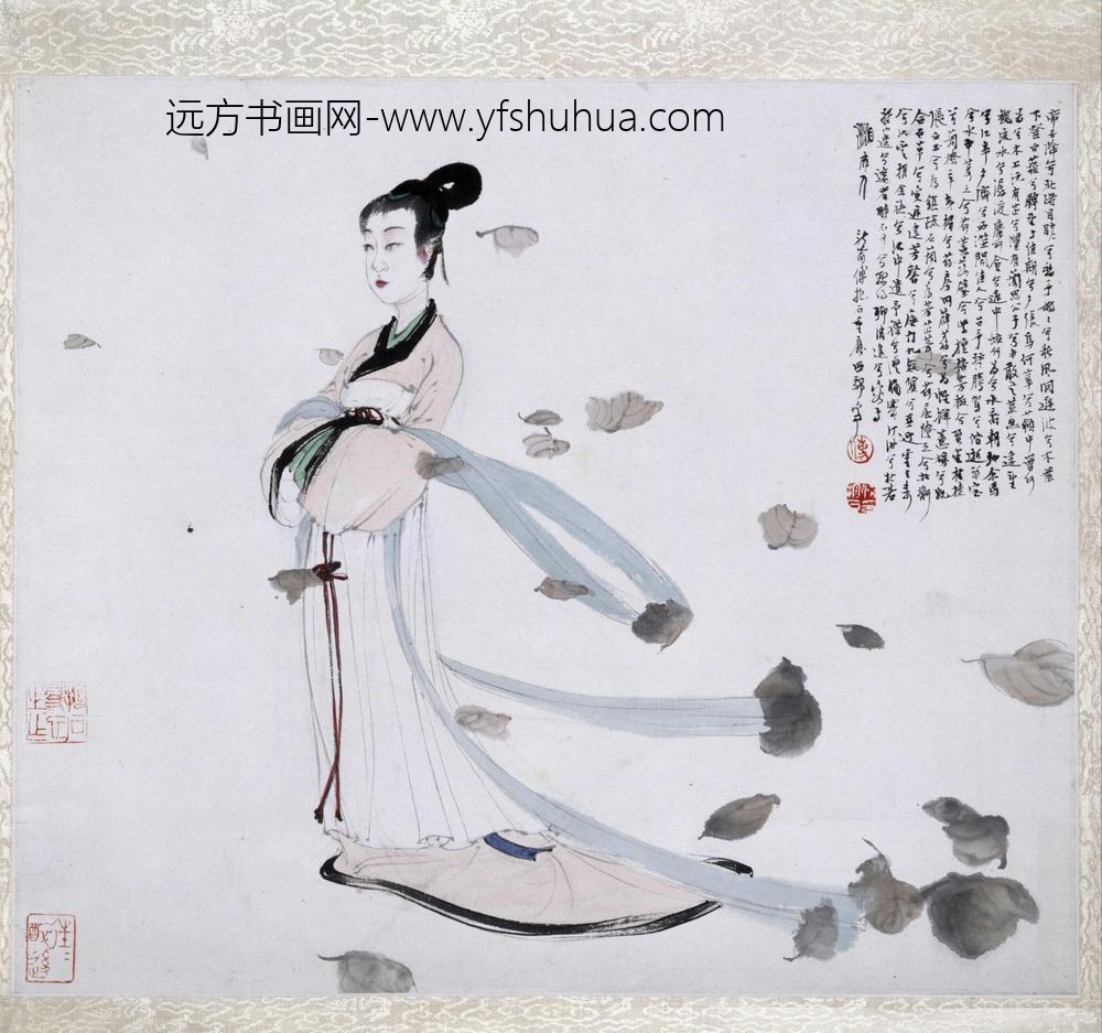 傅抱石湘夫人图册页