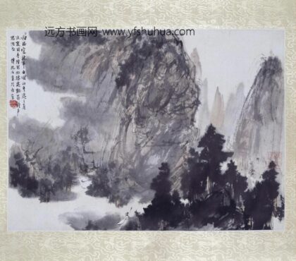 傅抱石雨后云山图册页.jpg