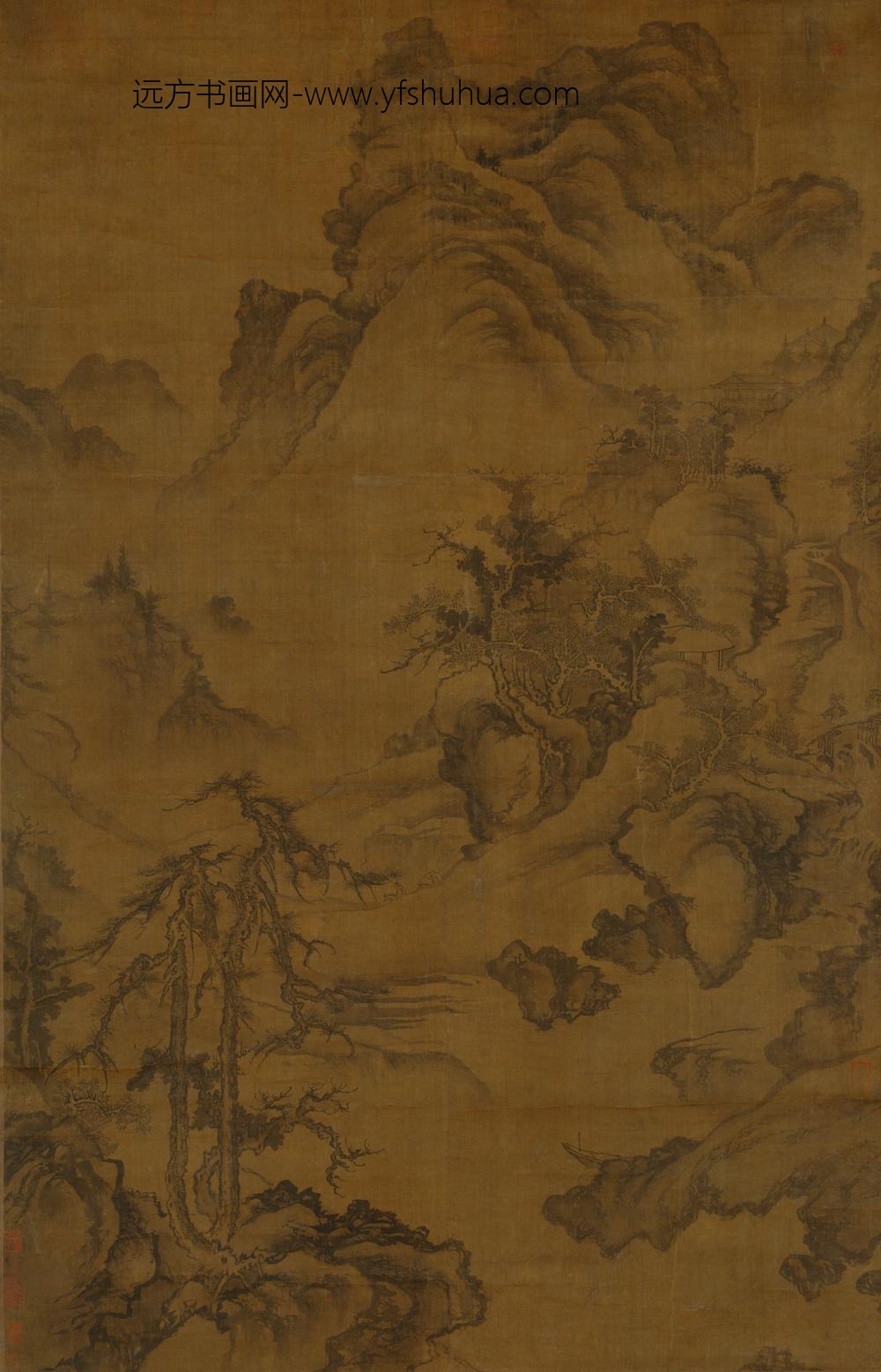 元-元人仿郭熙山水轴
