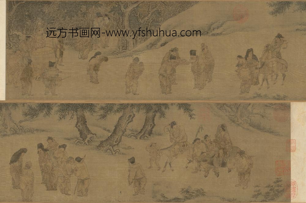 元-元人农村嫁女图卷