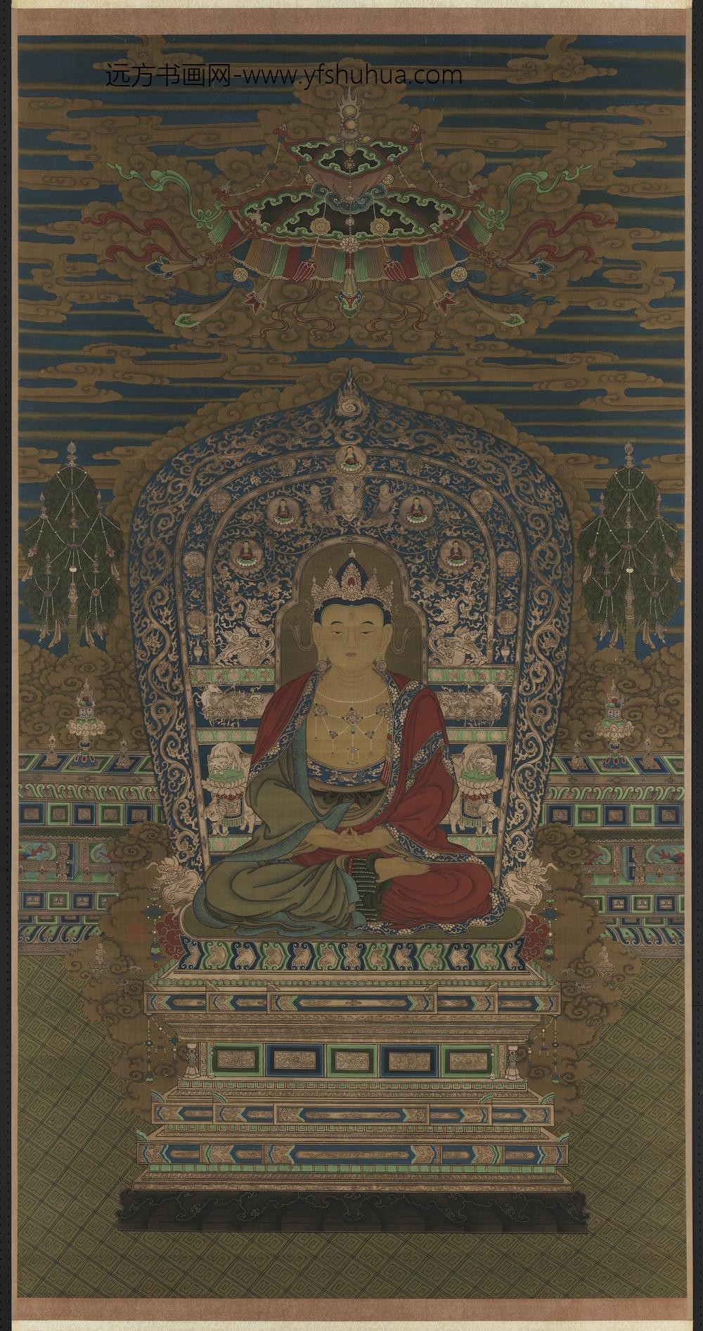 元人佛像轴