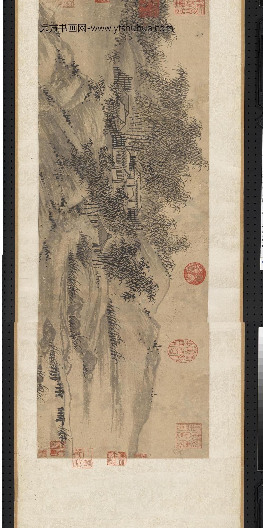 元人合笔陶九成竹居诗画卷画竹及元人诗画_