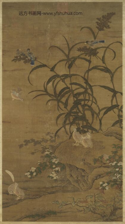 元人嘉谷鸣禽图轴.jpg