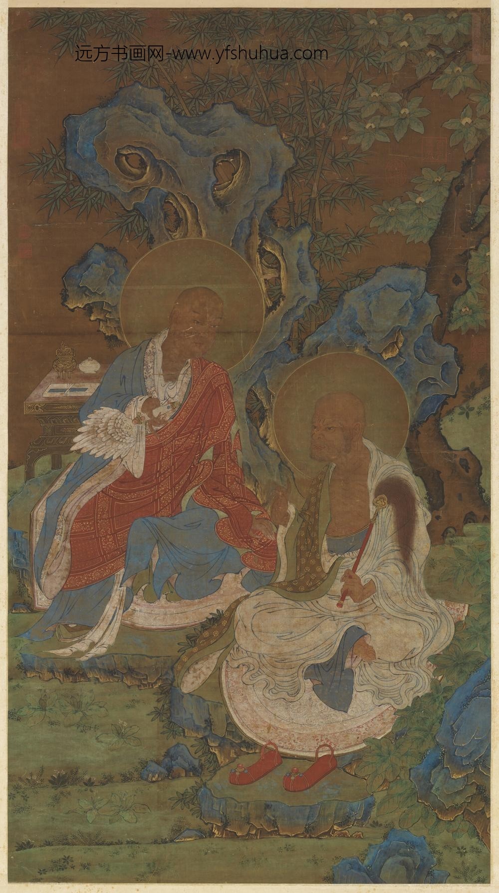 元人应真参妙图轴
