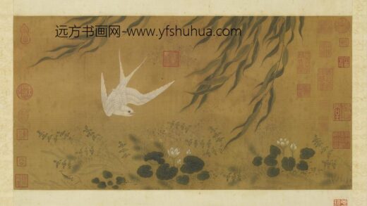 元人柳塘白燕图轴.jpg