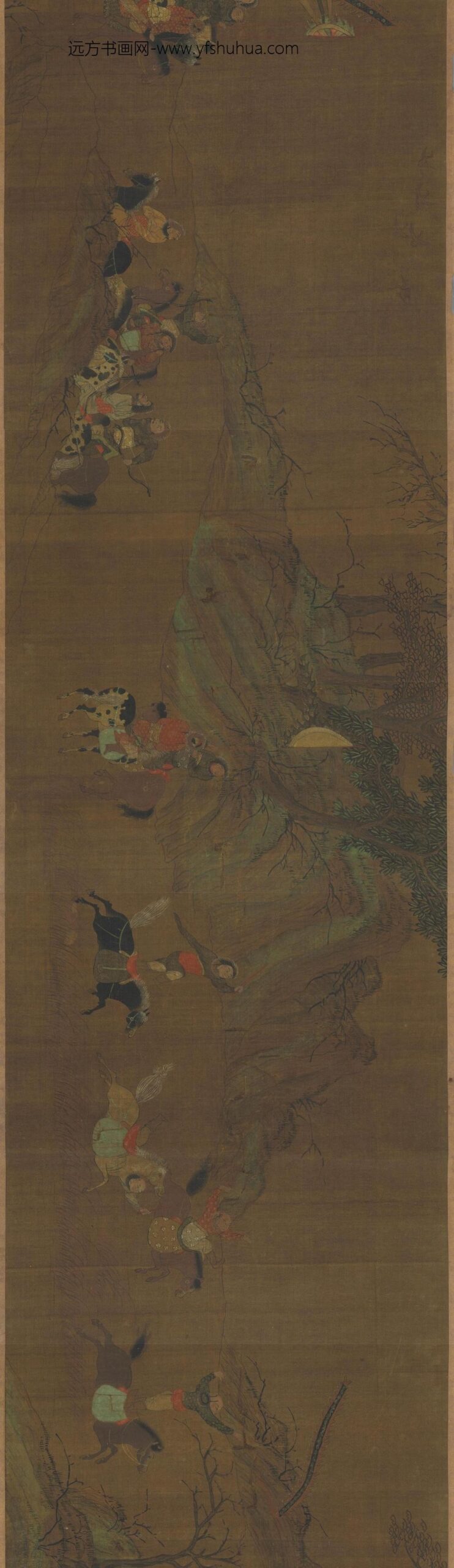 元人猎骑图卷_