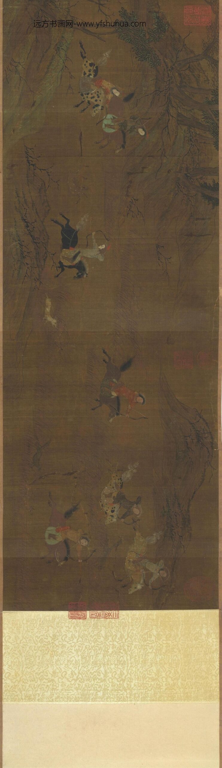 元人猎骑图卷_