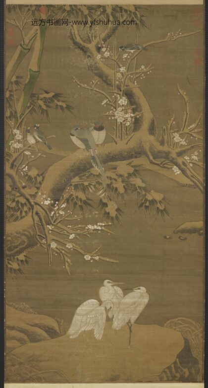 元人瑞雪仙禽轴.jpg