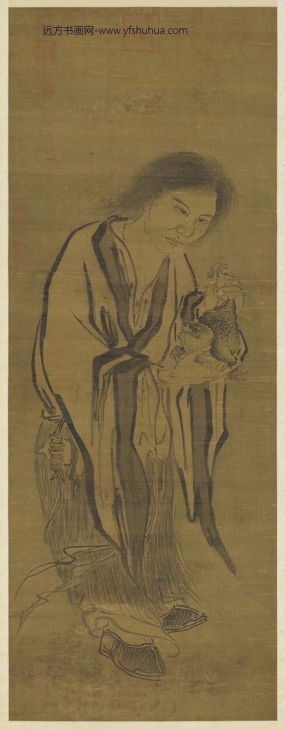 元人画刘海蟾像轴