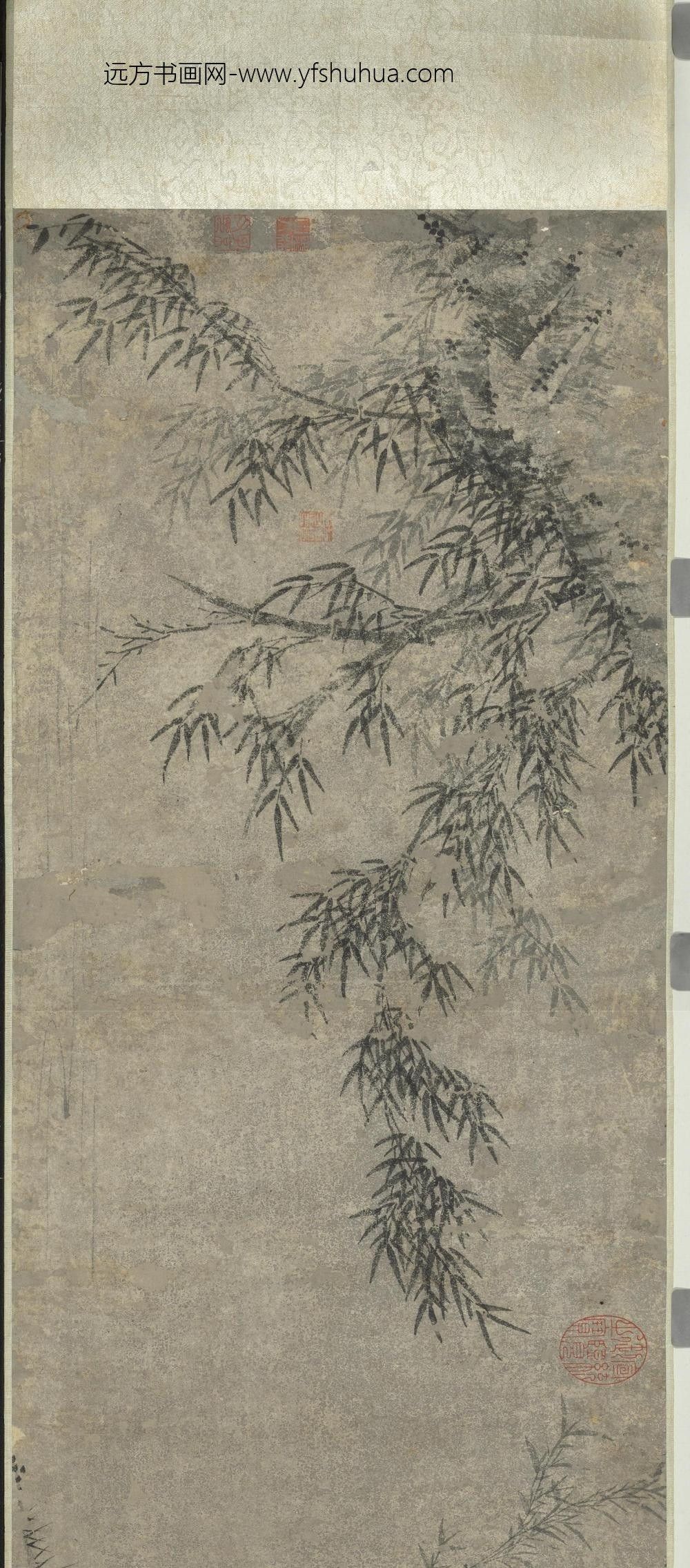 元人画墨竹卷_