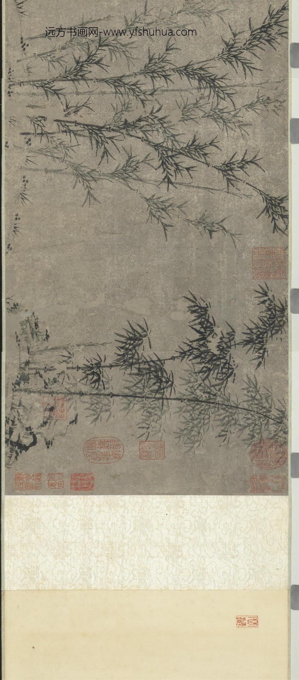 元人画墨竹卷_