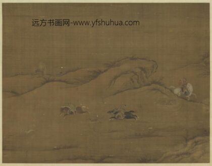 元人画寒原猎骑轴.jpg