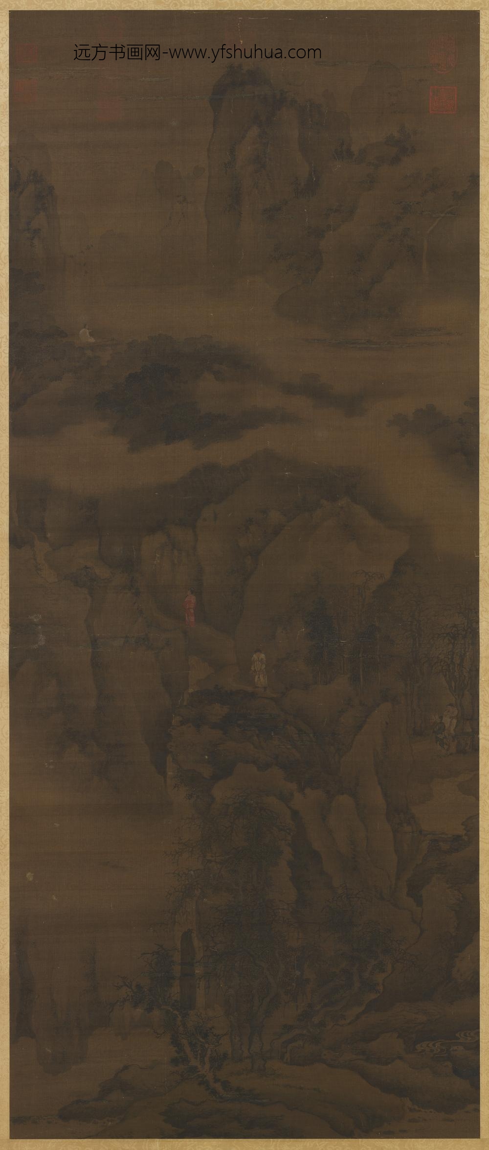 元人画山水轴