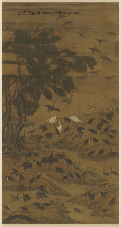 元人画百雁图轴.jpg