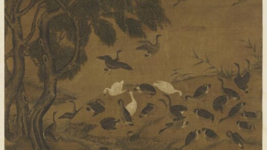 元人画百雁图轴.jpg